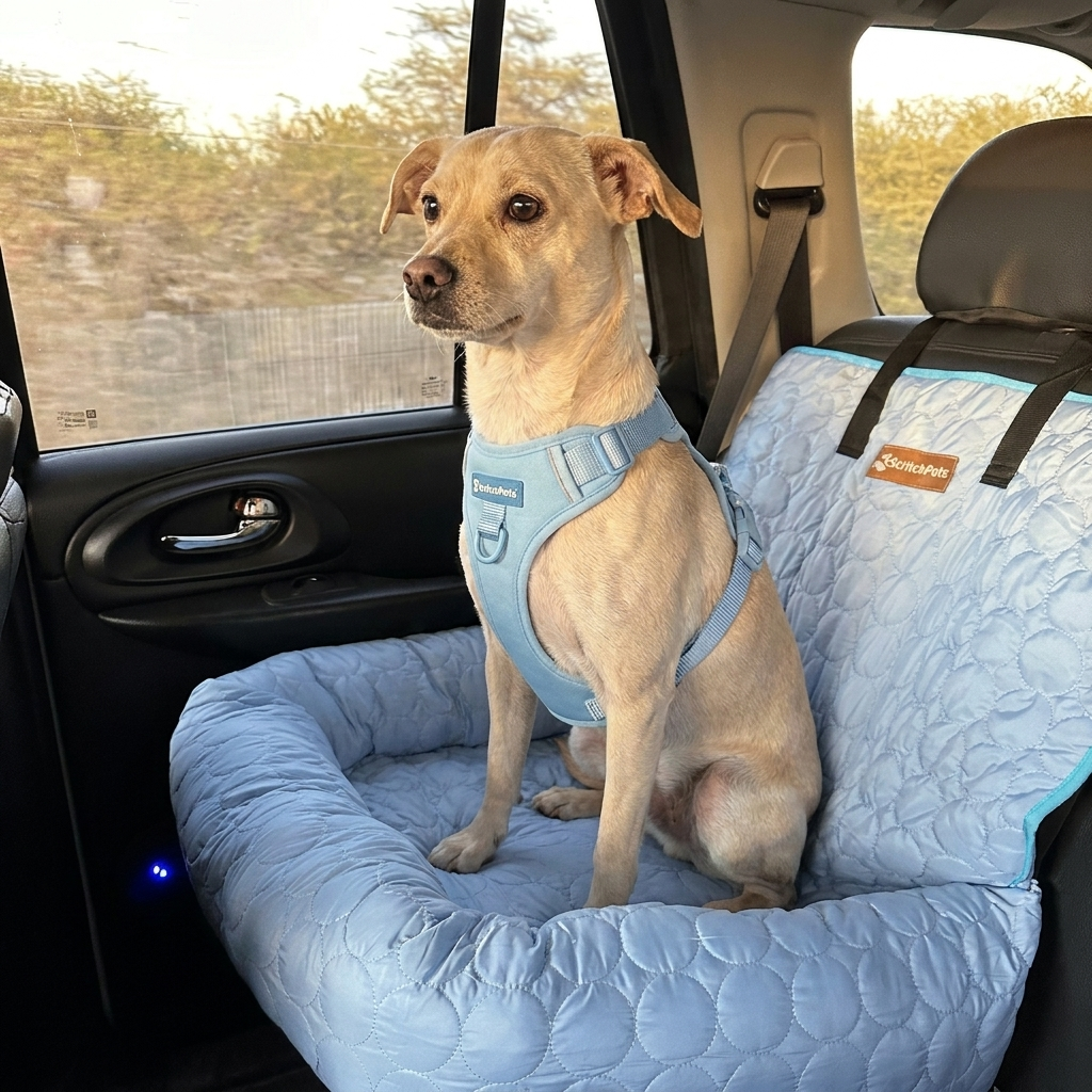 ScritchPets Cooling Dog Car Bed