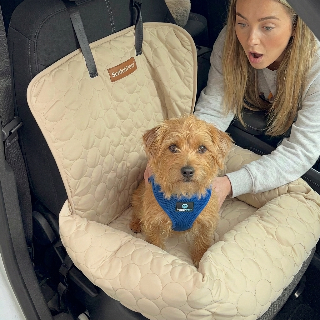 ScritchPets Cooling Dog Car Bed