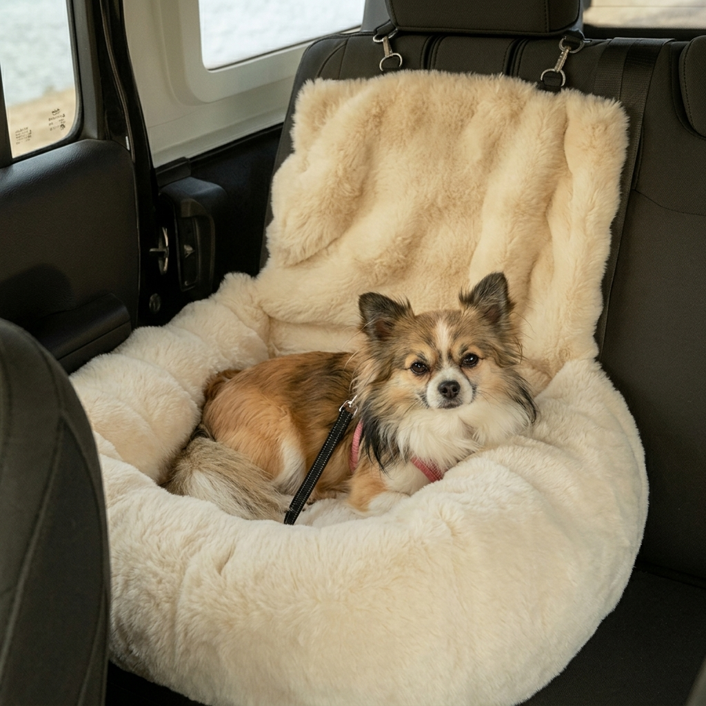 ScritchPets Cozy Dog Car Bed