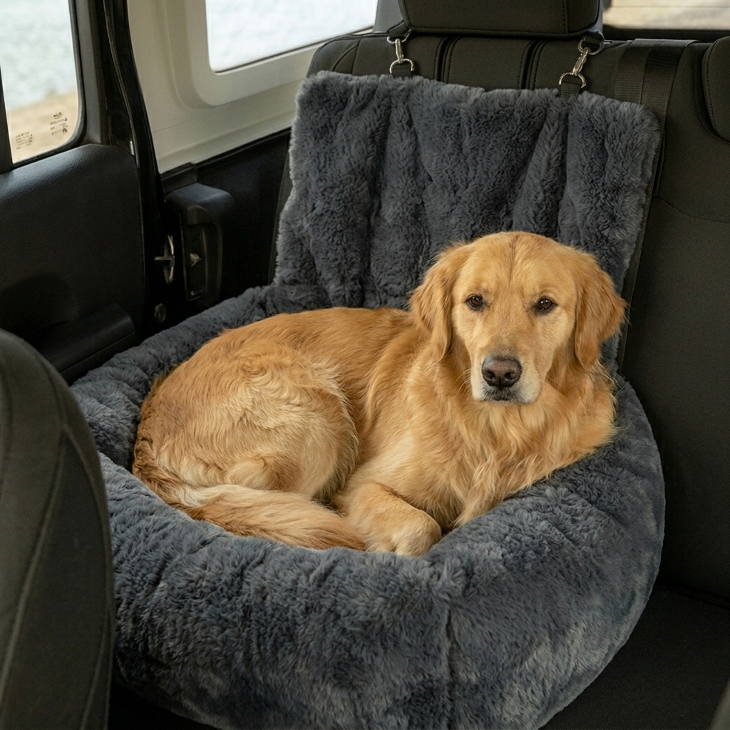 ScritchPets Cozy Dog Car Bed