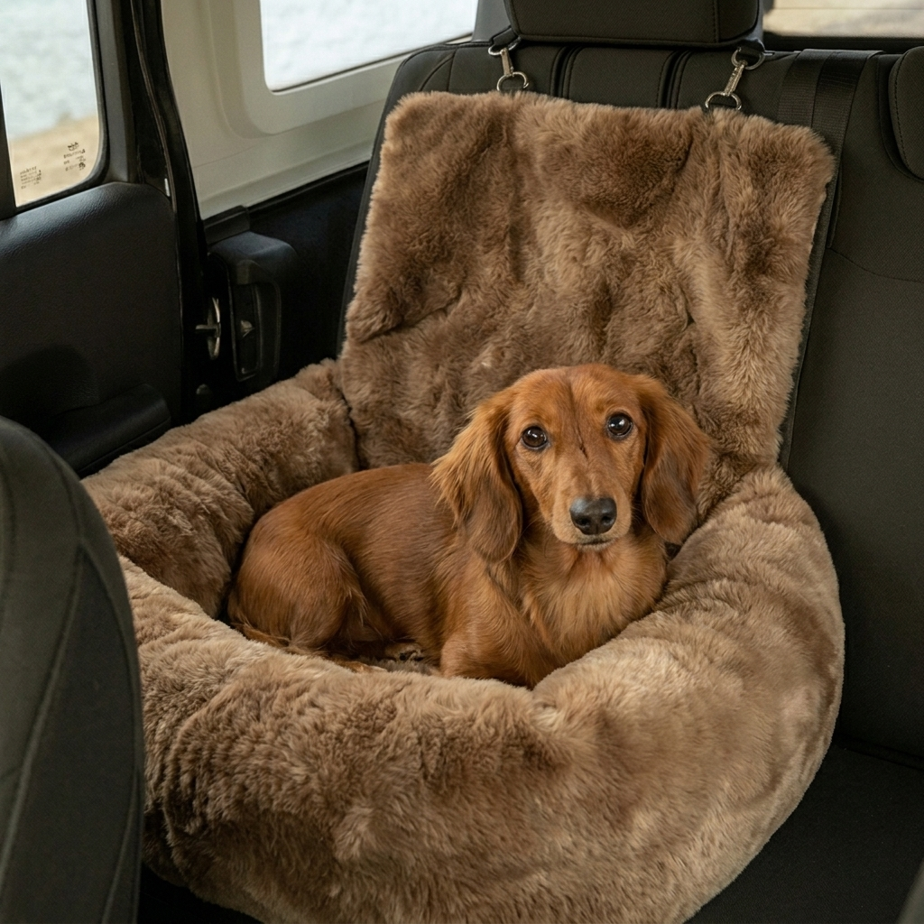 ScritchPets Cozy Dog Car Bed