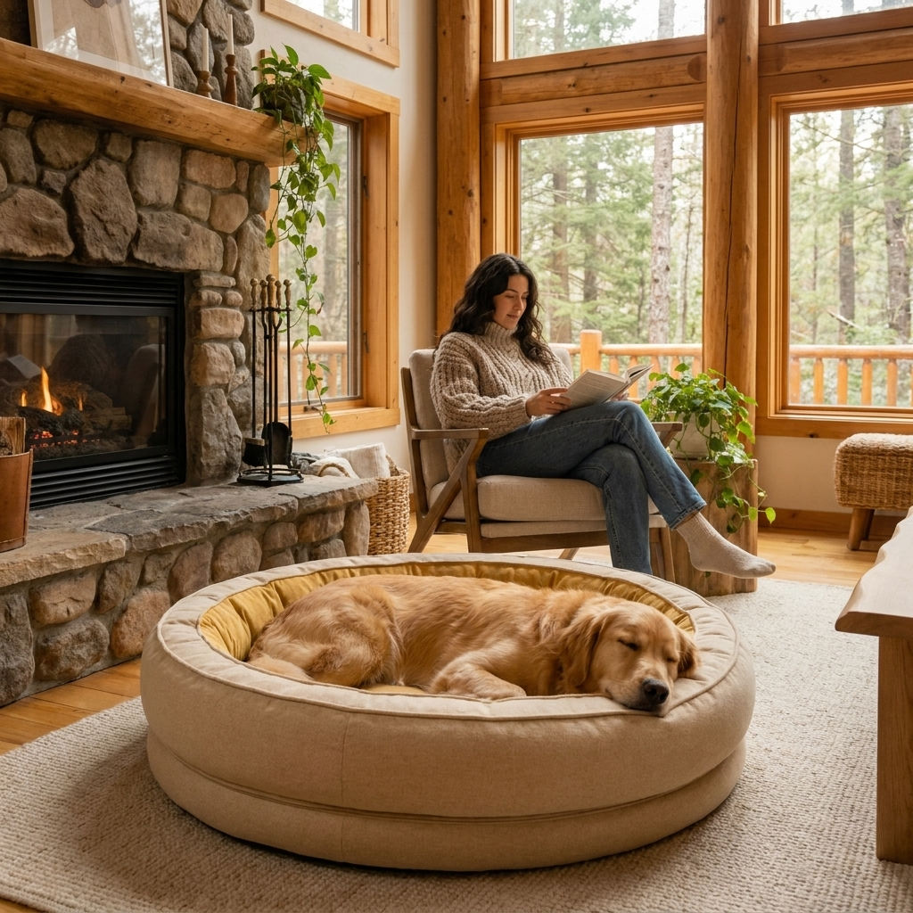 ScritchPets Donut Dog Bed