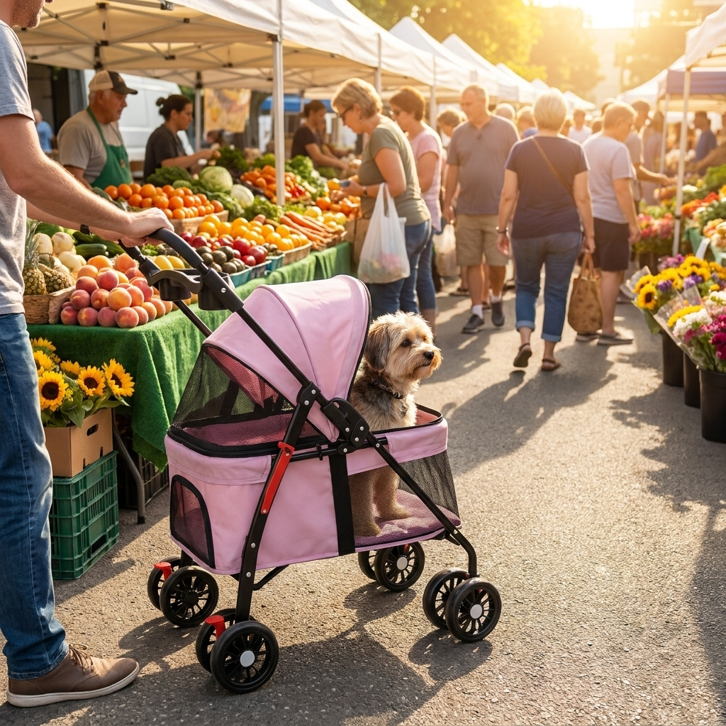 ScritchPets Foldable Pet Stroller