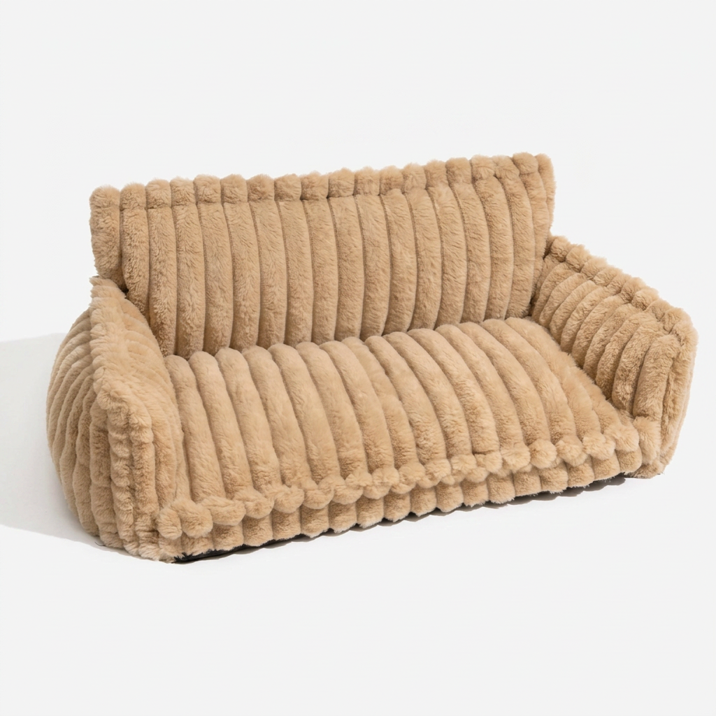 ScritchPets Fluffy Dog Pillow Sofa Bed