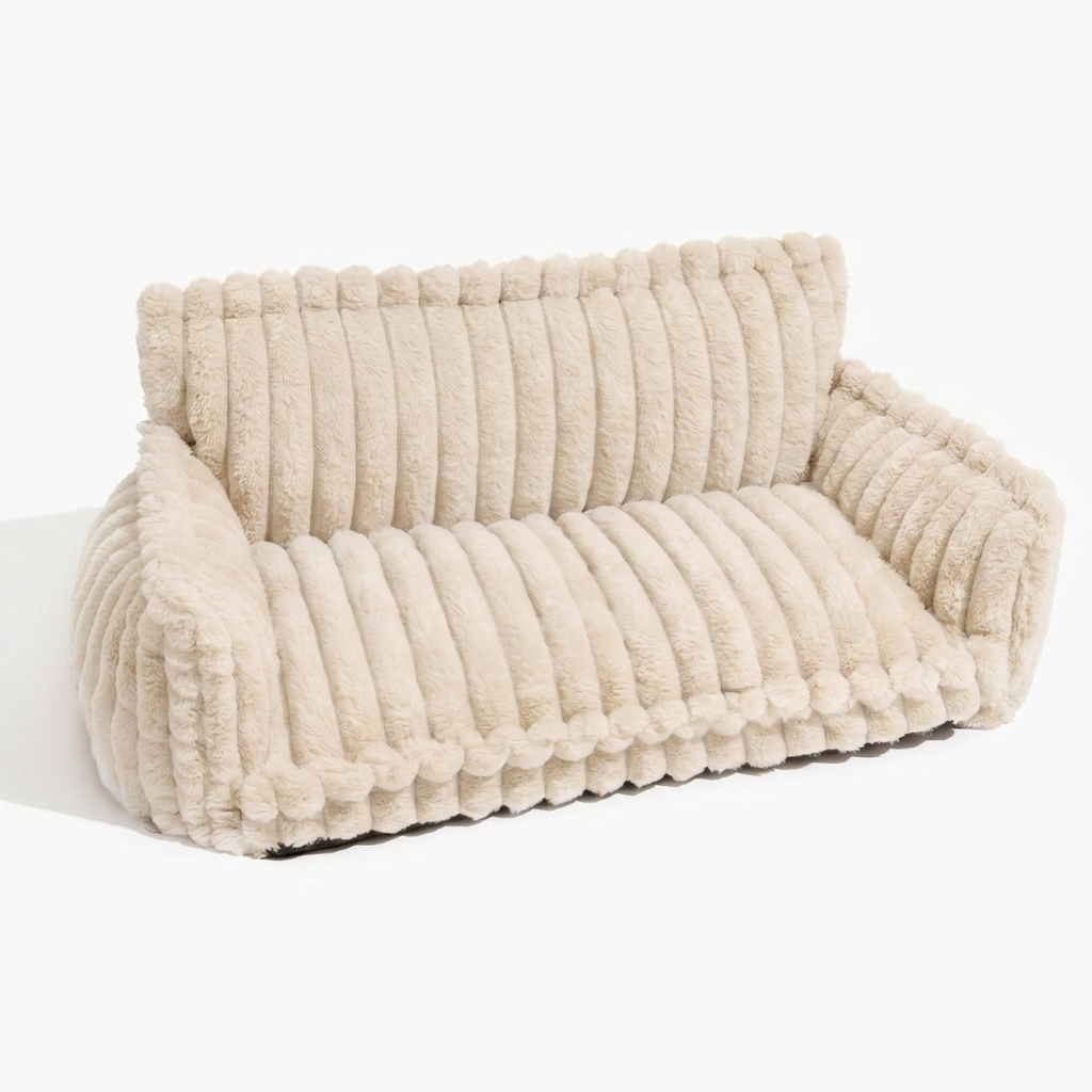 ScritchPets Fluffy Dog Pillow Sofa Bed