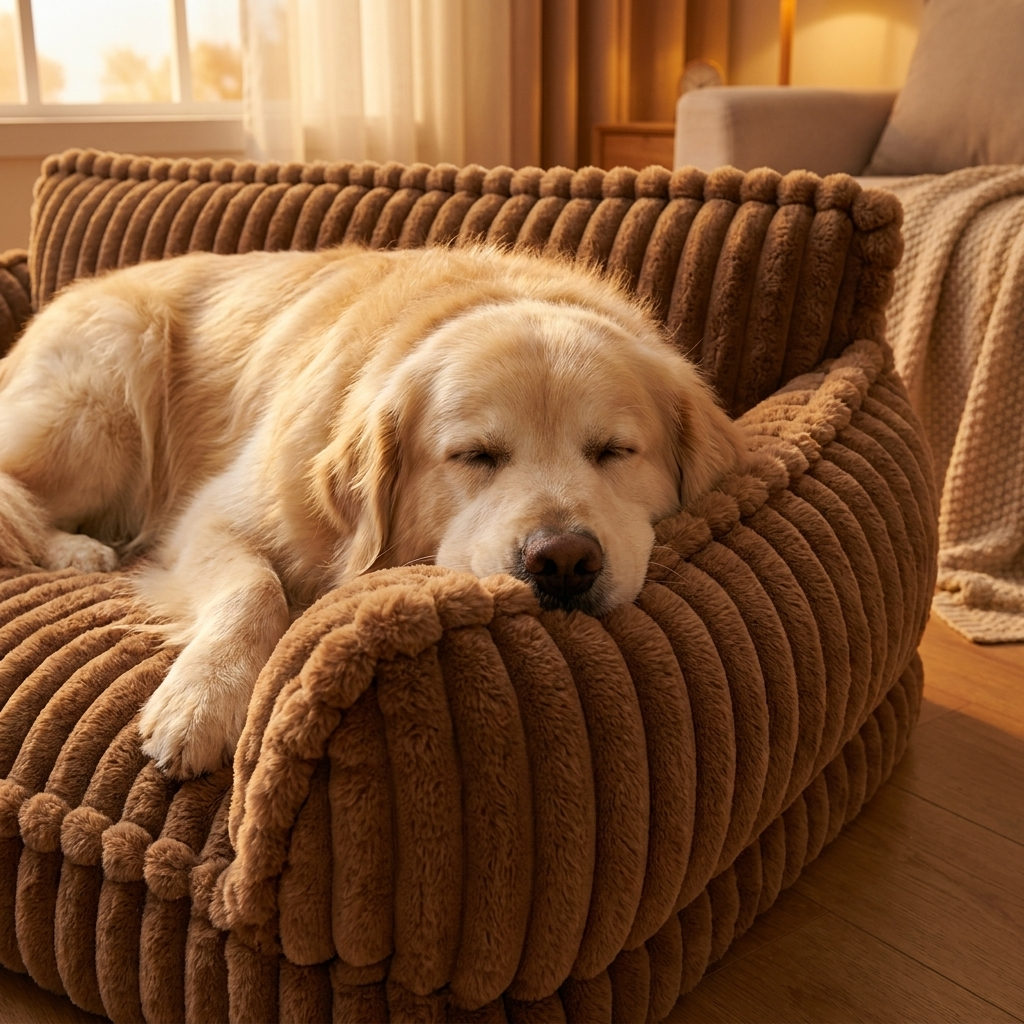 ScritchPets Fluffy Dog Pillow Sofa Bed