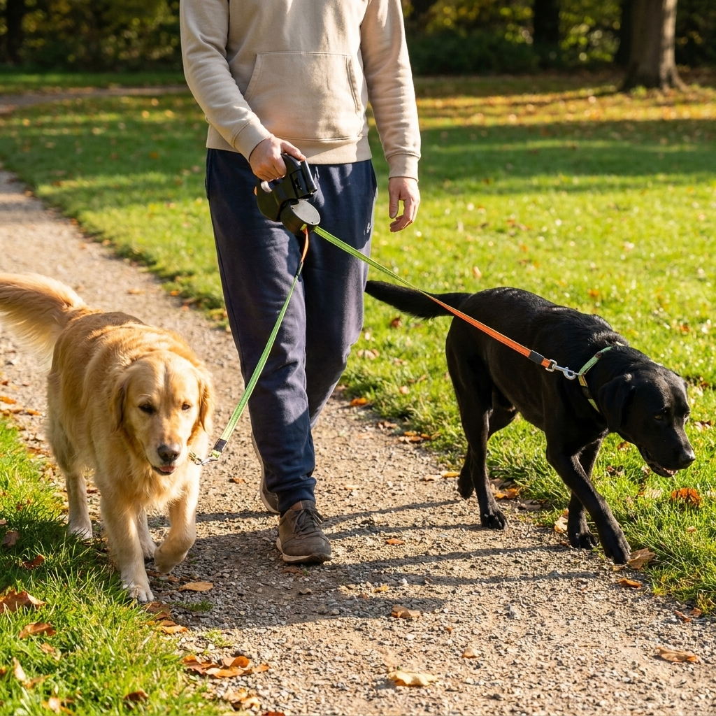 ScritchPets TangleFree Double Dog Lead