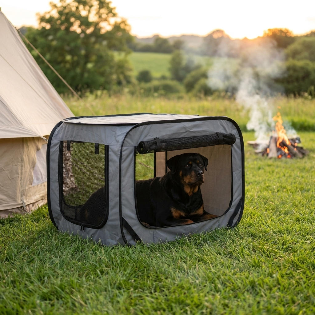 ScritchPets Portable Camping Dog Crate