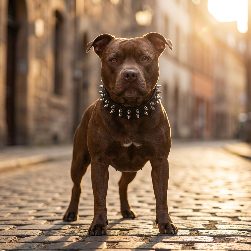 ScritchPets Spiked Dog Collar and Leash Set