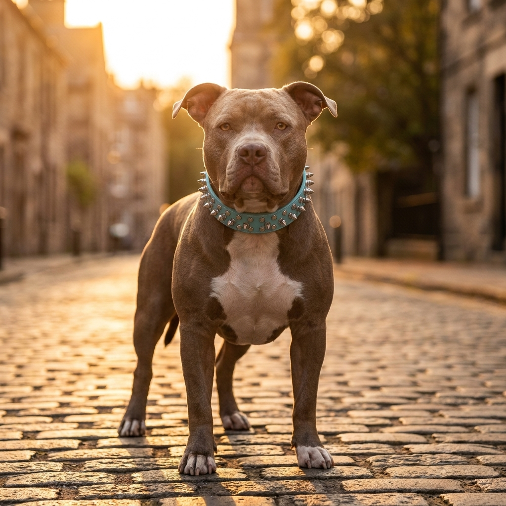 ScritchPets Spiked Dog Collar and Leash Set