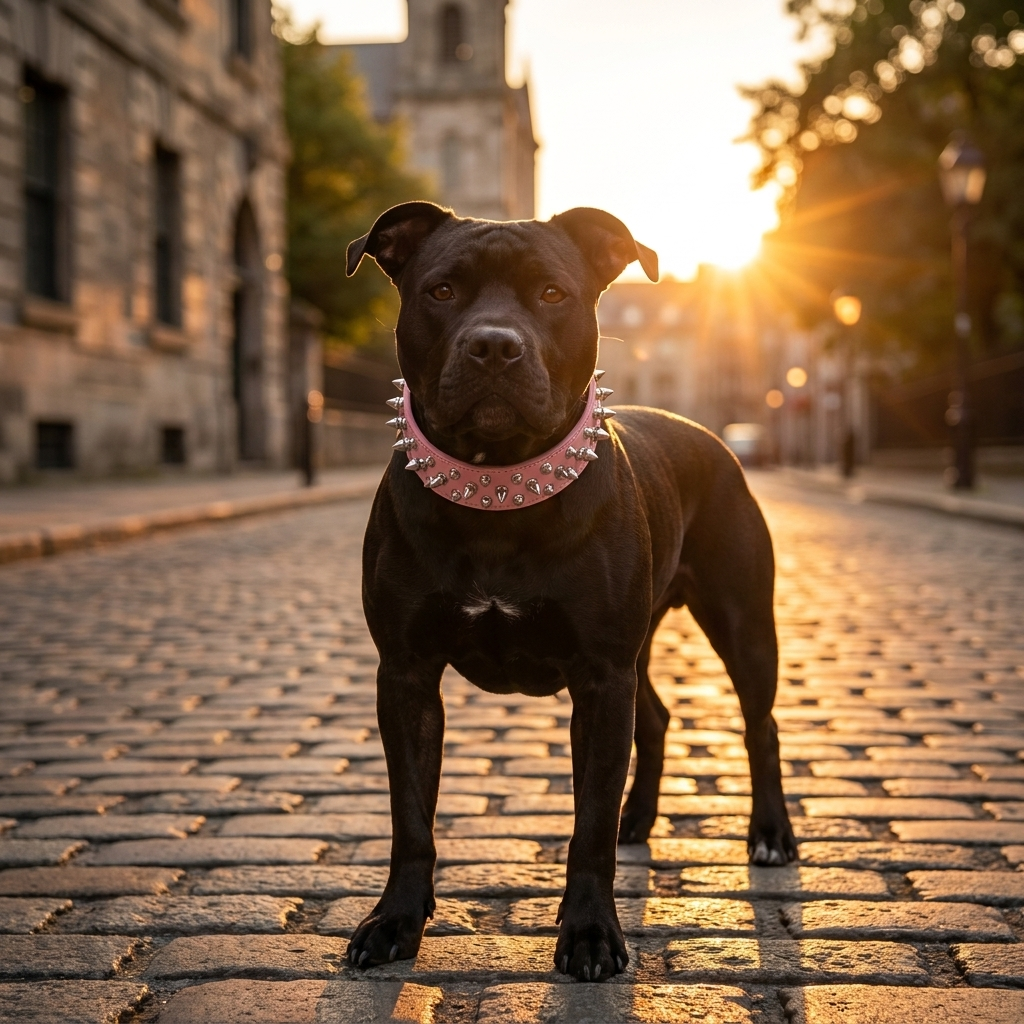 ScritchPets Spiked Dog Collar and Leash Set