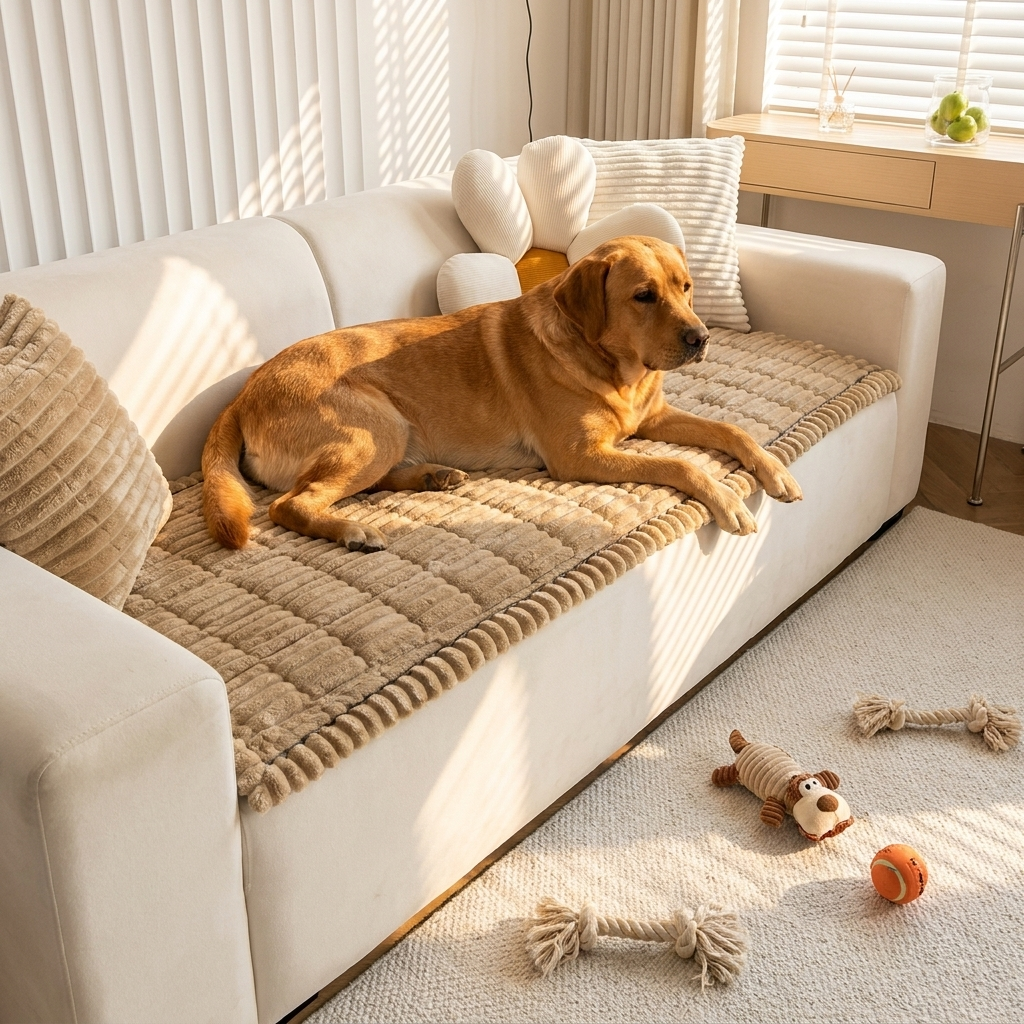 ScritchPets Plush Pet Proof Sofa Cover
