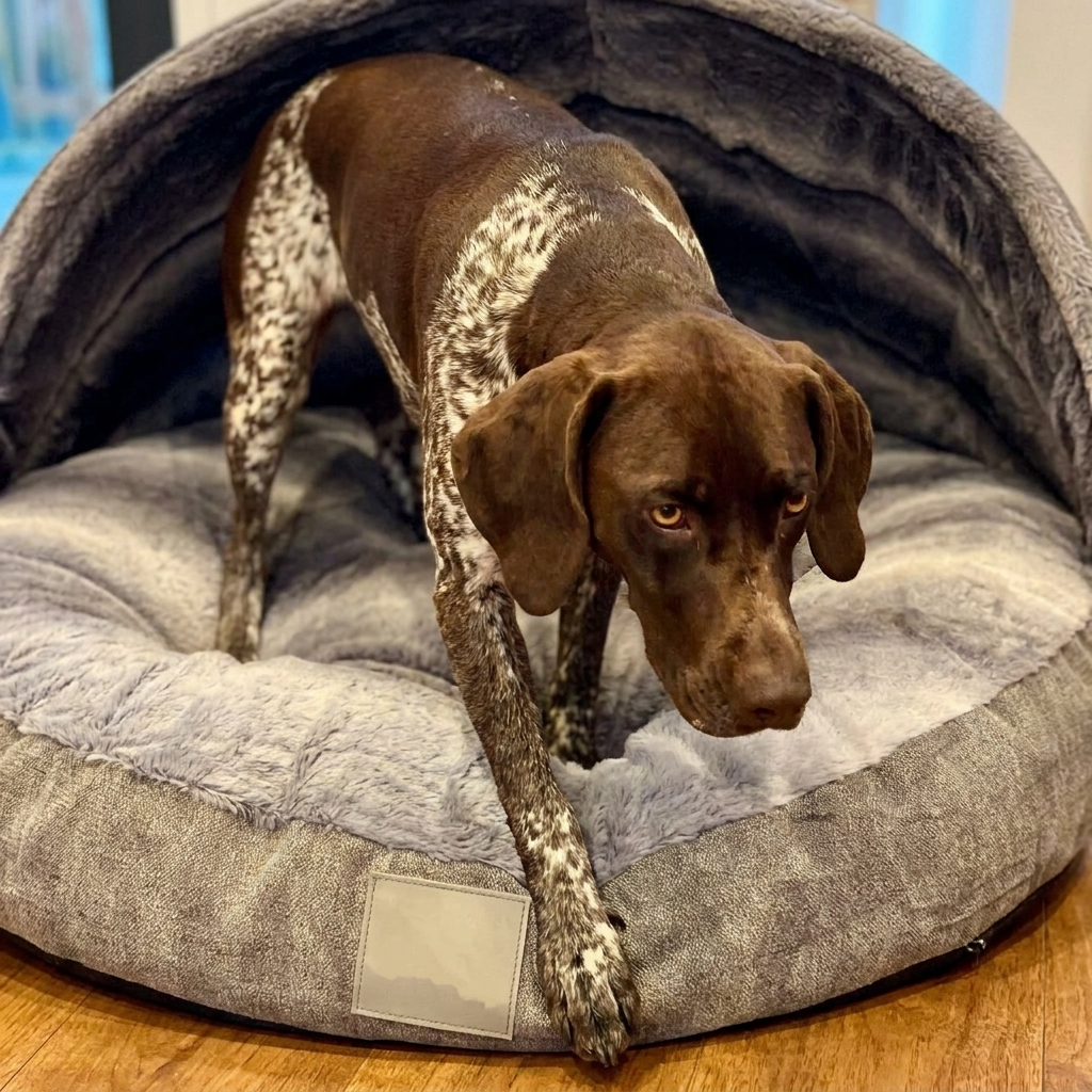 ScritchPets Covered Cave Dog Bed