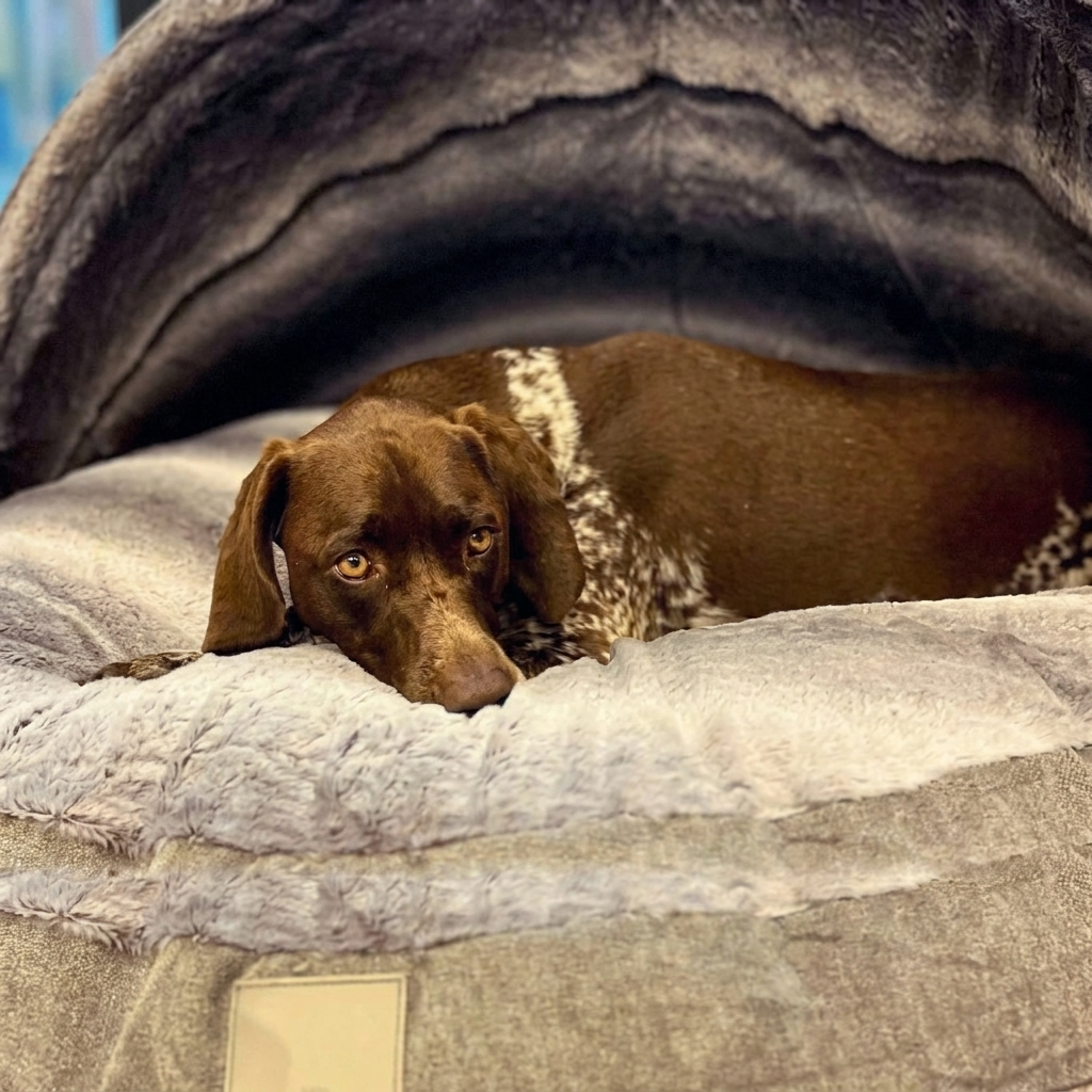 ScritchPets Covered Cave Dog Bed