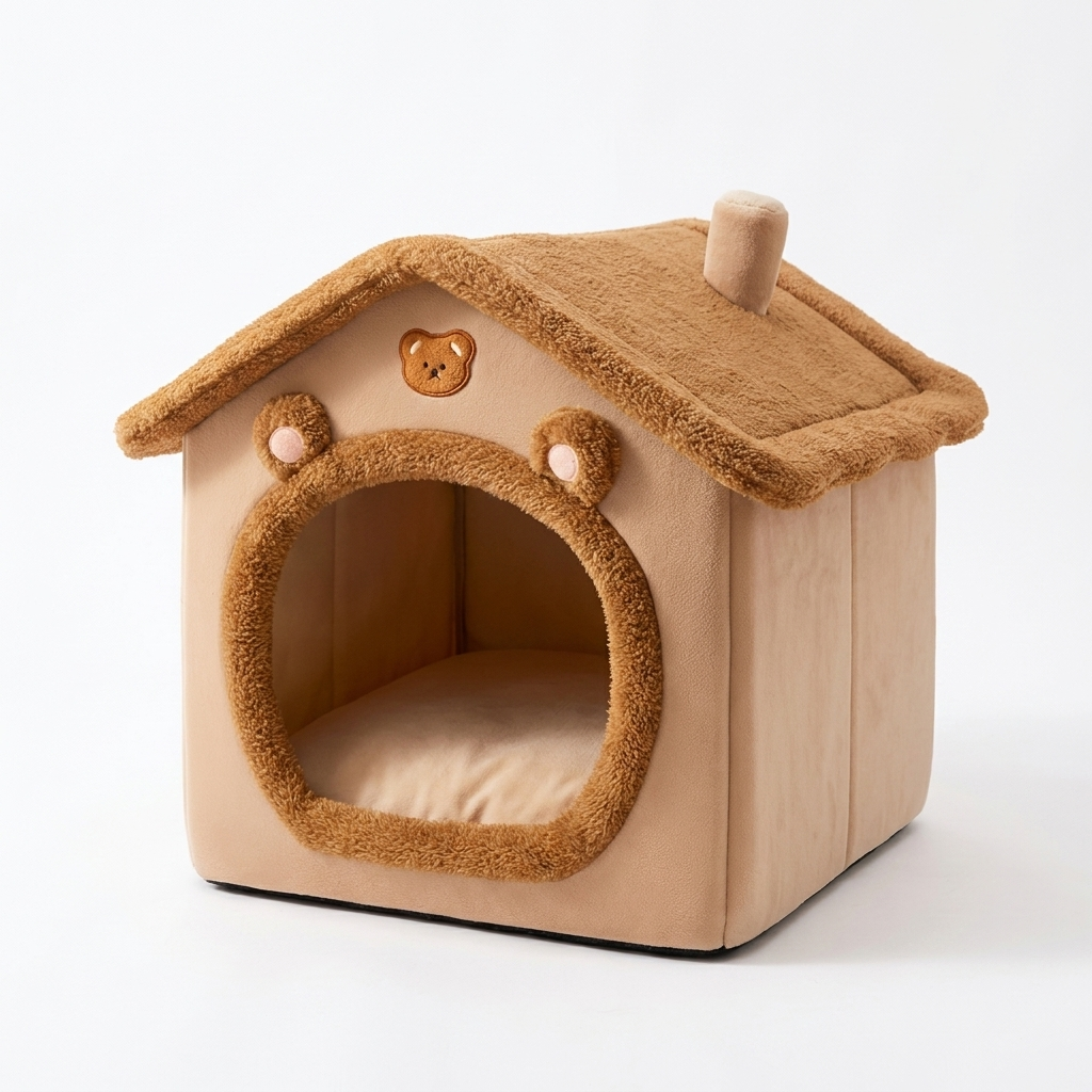 ScritchPets Plush Pet Hideaway Bed