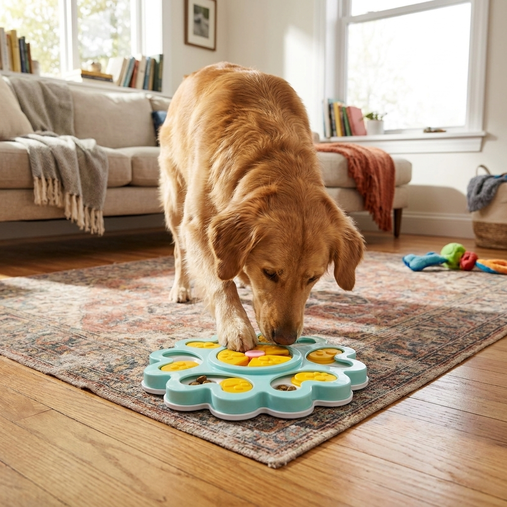 ScritchPets Interactive Dog Puzzle Toy lifestyle image