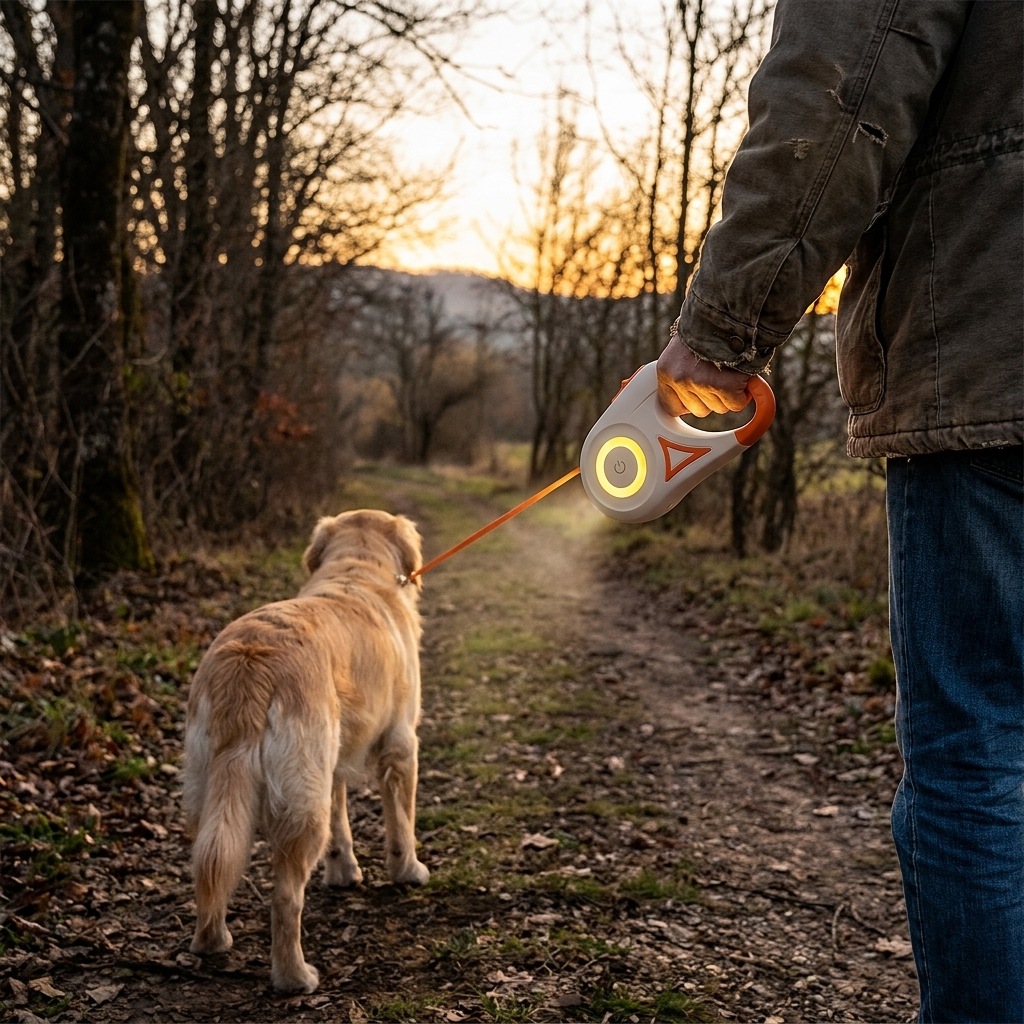 ScritchPets LED Retractable Dog Leash 5m lifestyle image