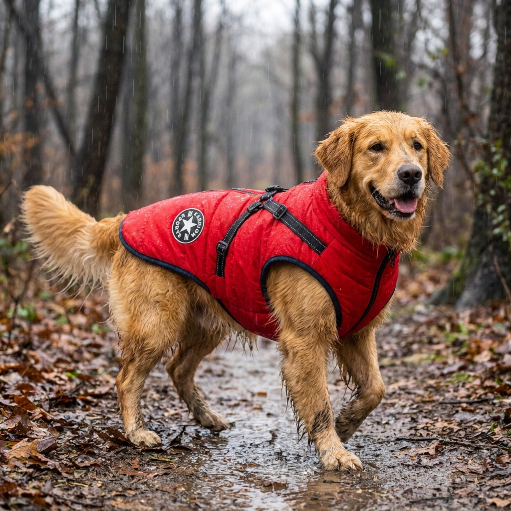 ScritchPets Waterproof Winter Dog Jacket lifestyle image