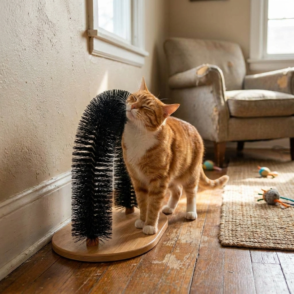 ScritchPets Cat Self Grooming Arch lifestyle image