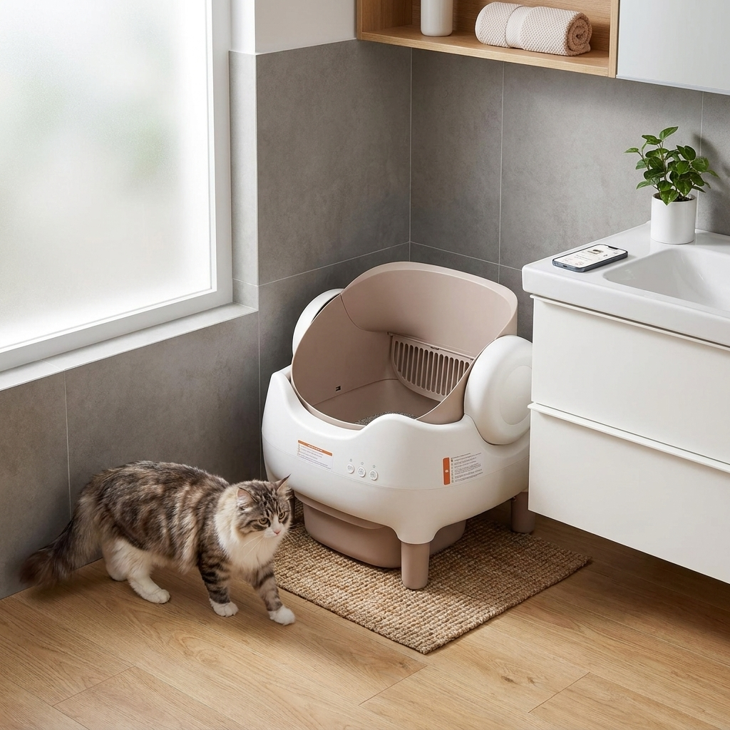 ScritchPets Smart Automatic Litter Box lifestyle image
