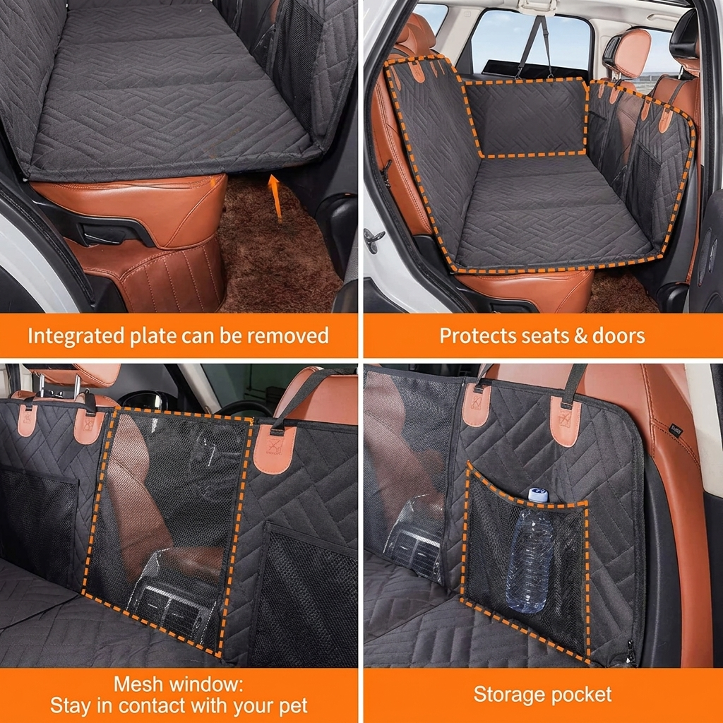 ScritchPets Waterproof Dog Car Seat Hammock Cover