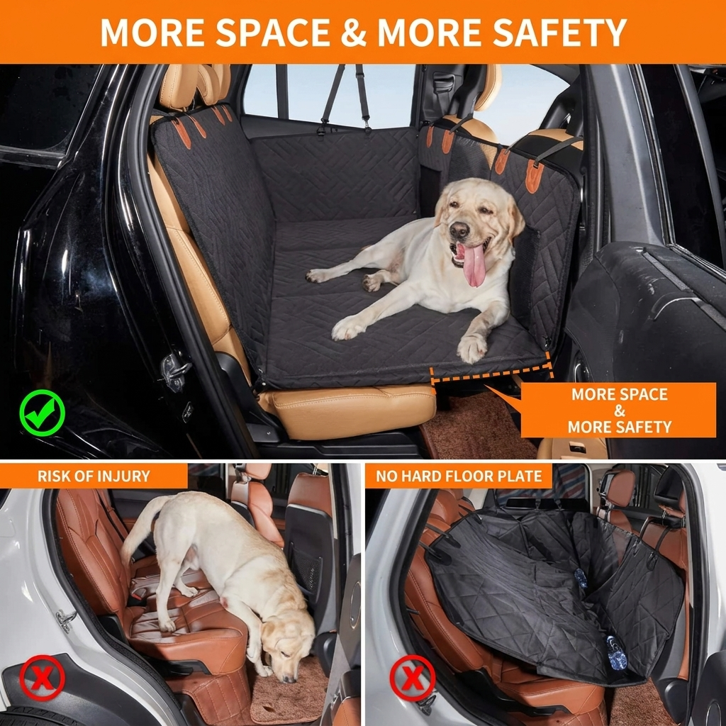 ScritchPets Waterproof Dog Car Seat Hammock Cover