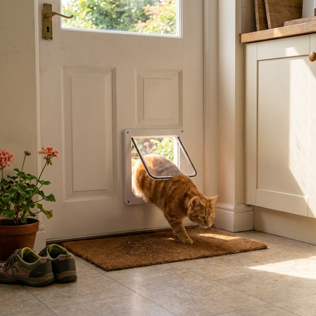 ScritchPets 4-Way Locking Pet Door Flap lifestyle image