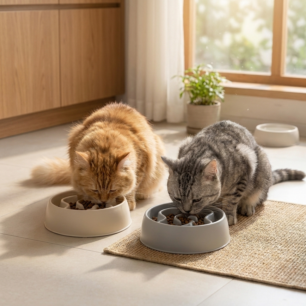 ScritchPets Splash-Free Cat Bowl lifestyle image