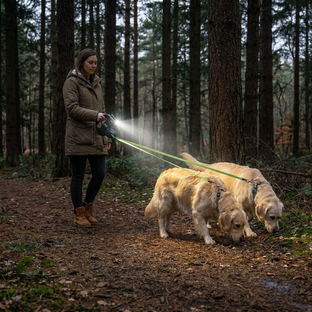 ScritchPets TangleFree Double Dog Lead lifestyle image