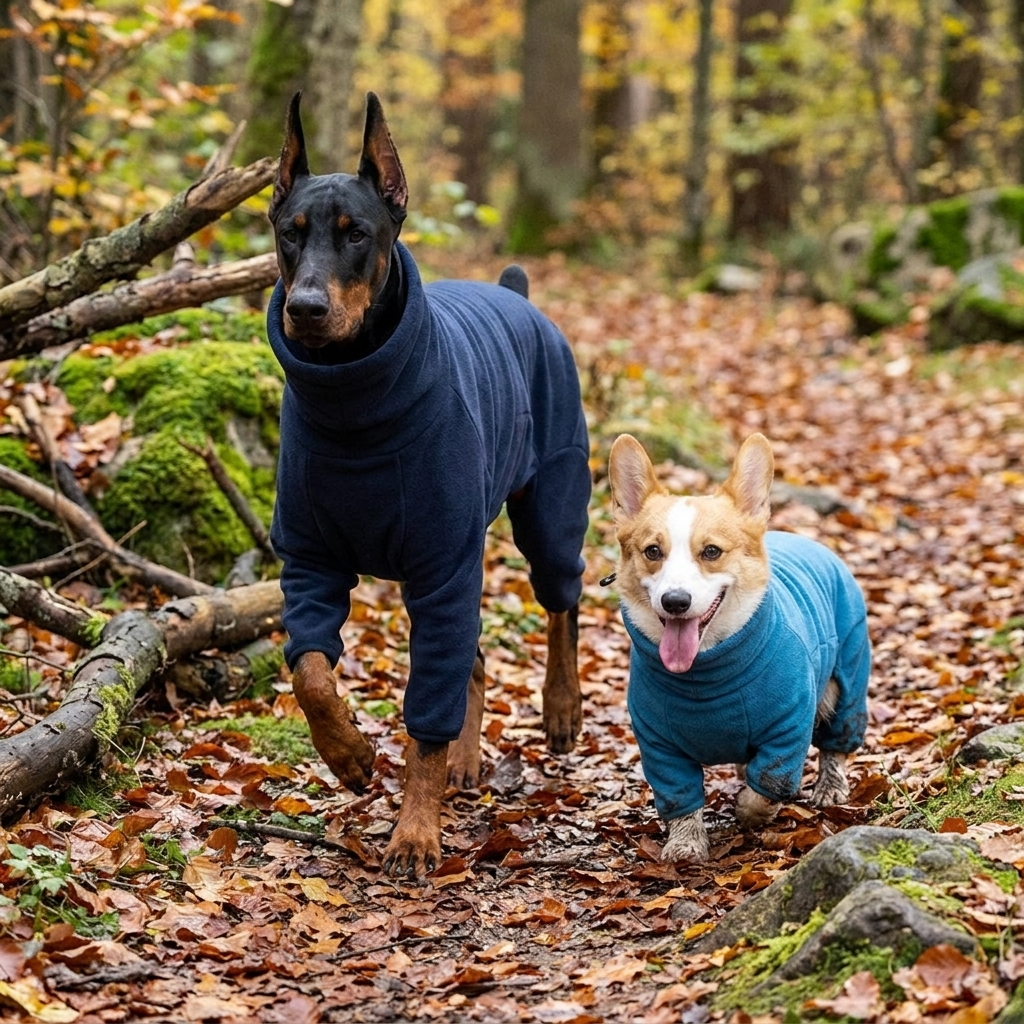 ScritchPets Full Body Dog Fleece Suit lifestyle image