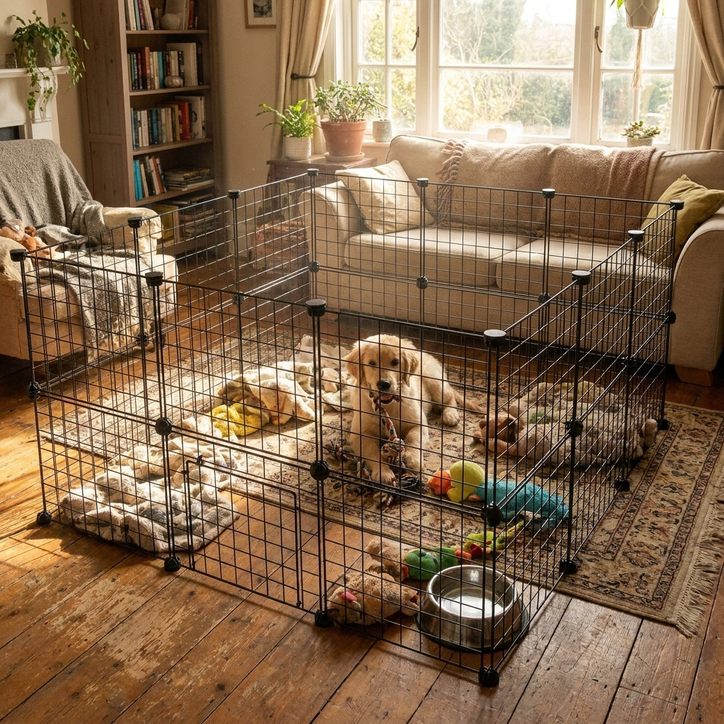 ScritchPets Metal Pet Playpen Fence