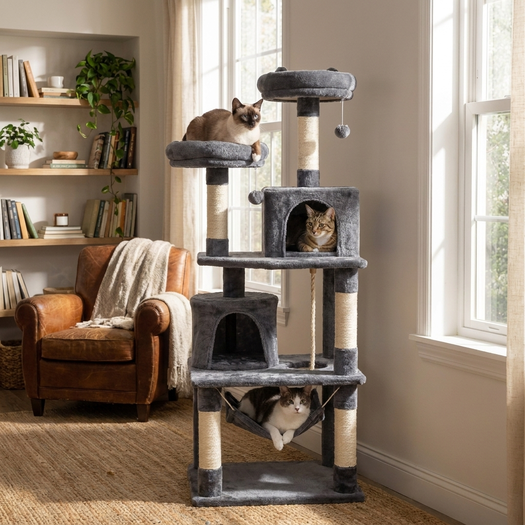 ScritchPets Multi Level Cat Tree Tower