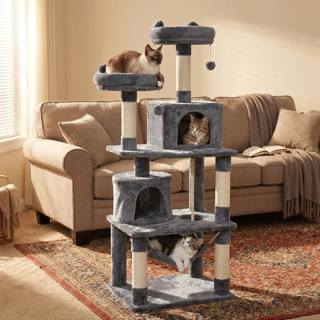 ScritchPets Multi Level Cat Tree Tower