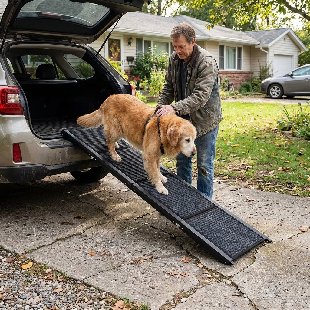 Folding Dog Car Ramp lifestyle