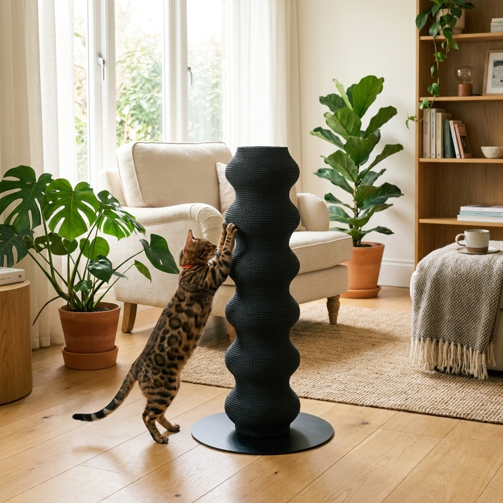Coral Cat Scratch Post lifestyle