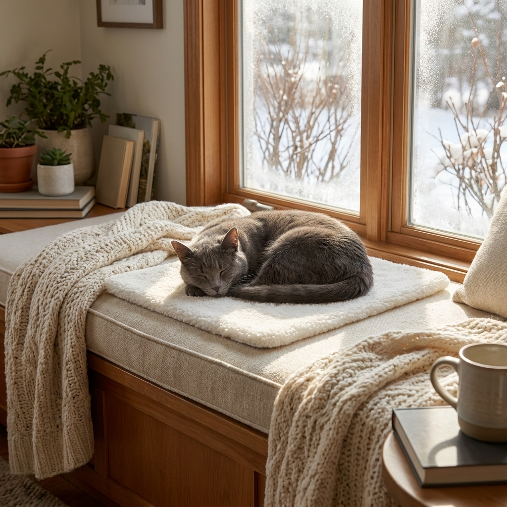 Self Warming Cat Pad lifestyle