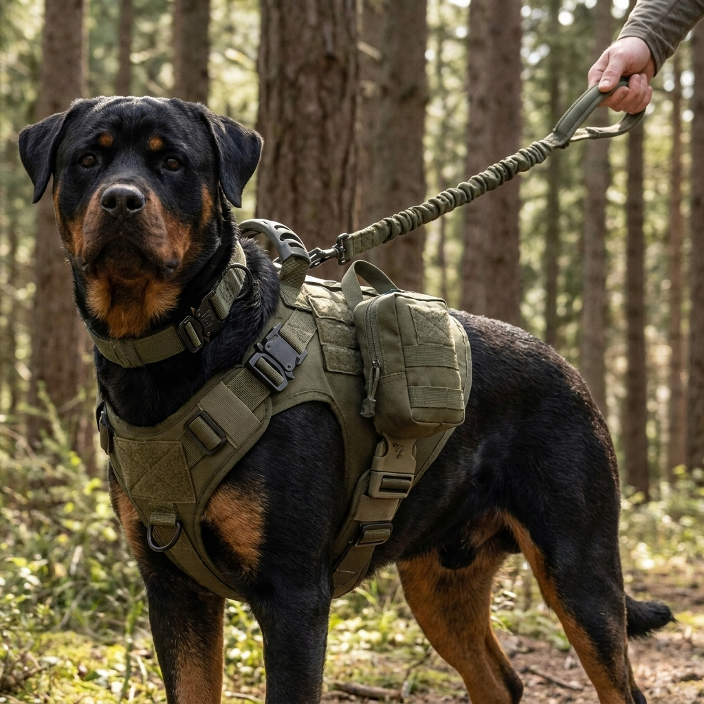 ScritchPets Tactical Dog Harness Set