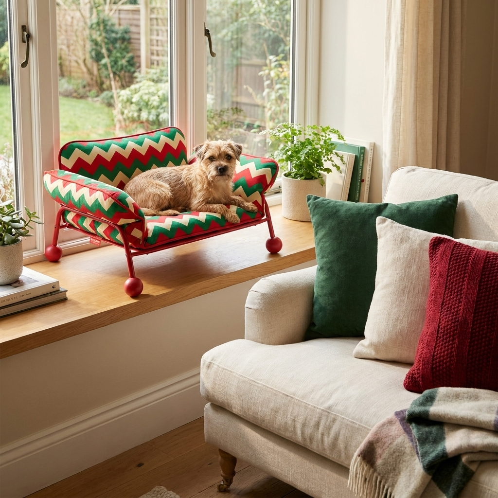 ScritchPets 2 in 1 Pet Sofa Hammock in use