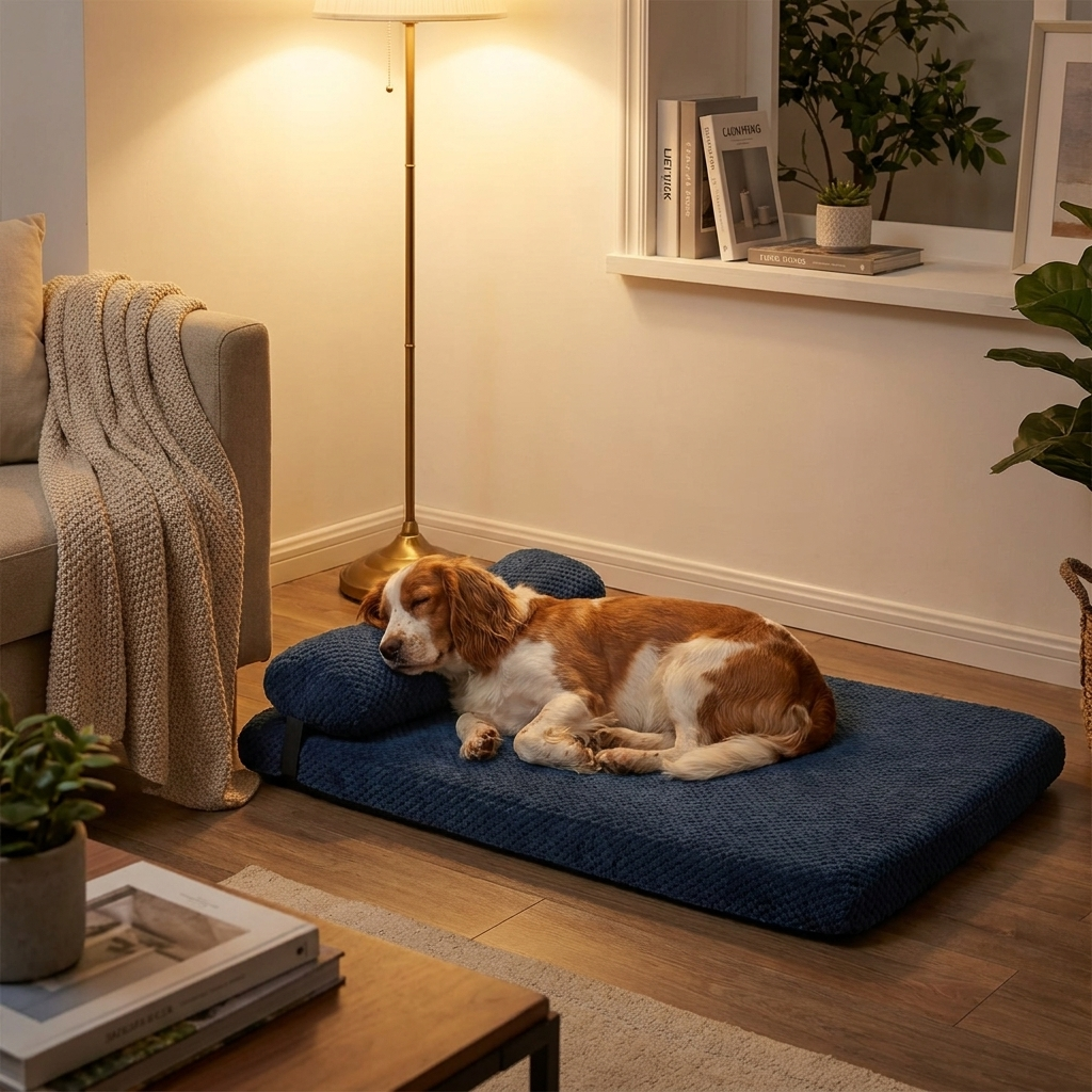 ScritchPets Headrest Haven Mat Bed in use