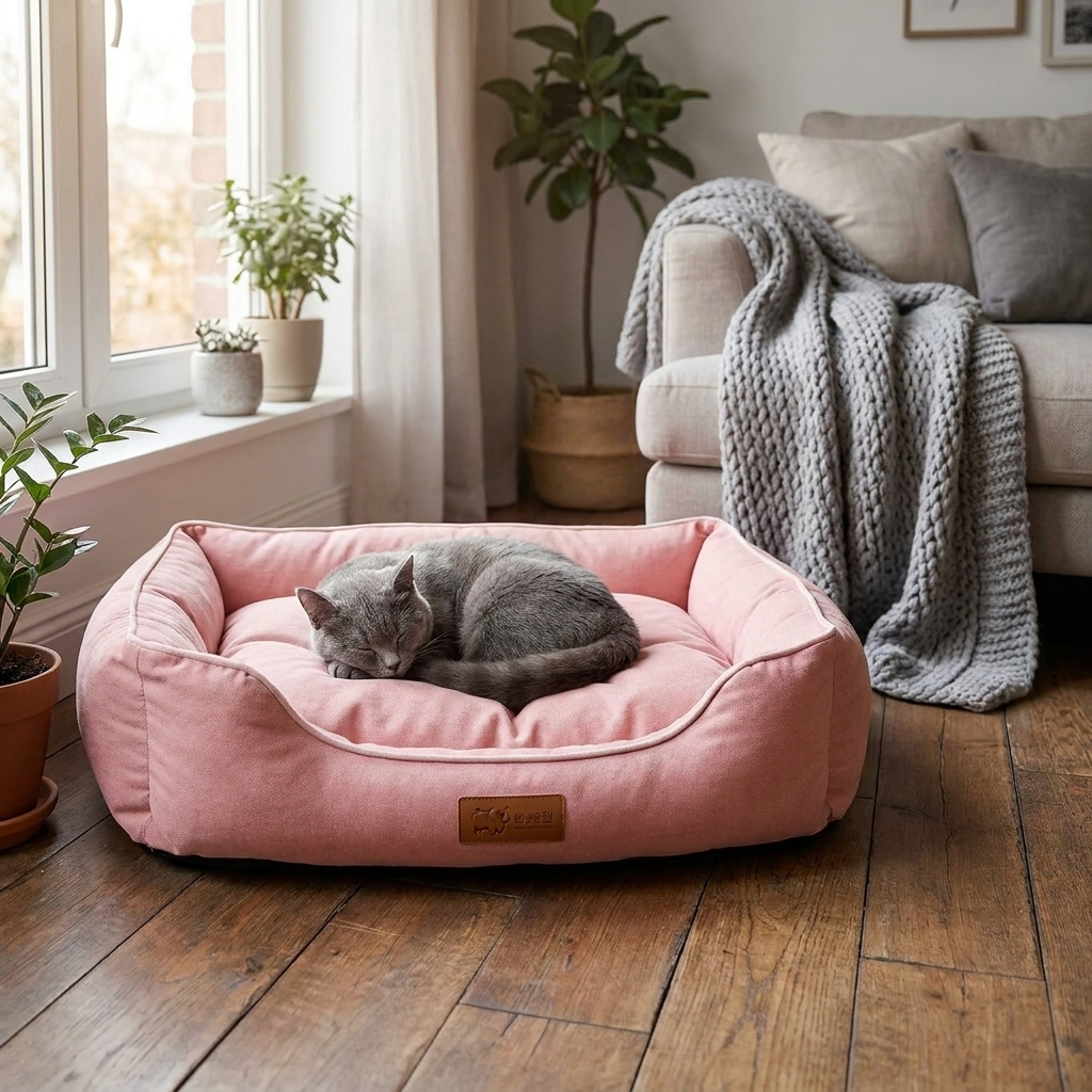 ScritchPets WUFFLY Cozy Nest in use