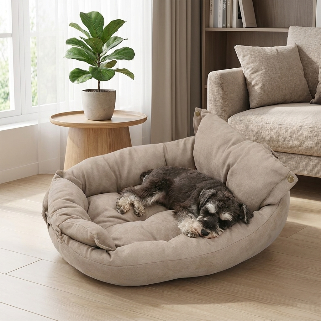 ScritchPets Washable 3 in 1 Nest Mat Sofa in use
