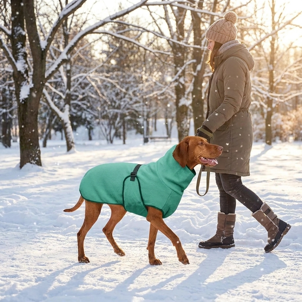 ScritchPets Elite Winter Dog Parka in use
