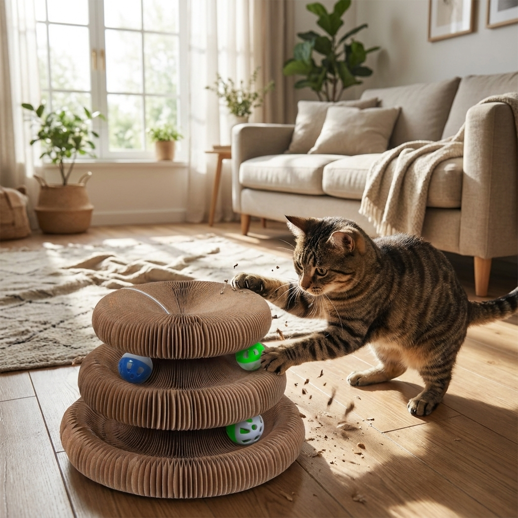 ScritchPets Foldable Cat Scratcher Toy