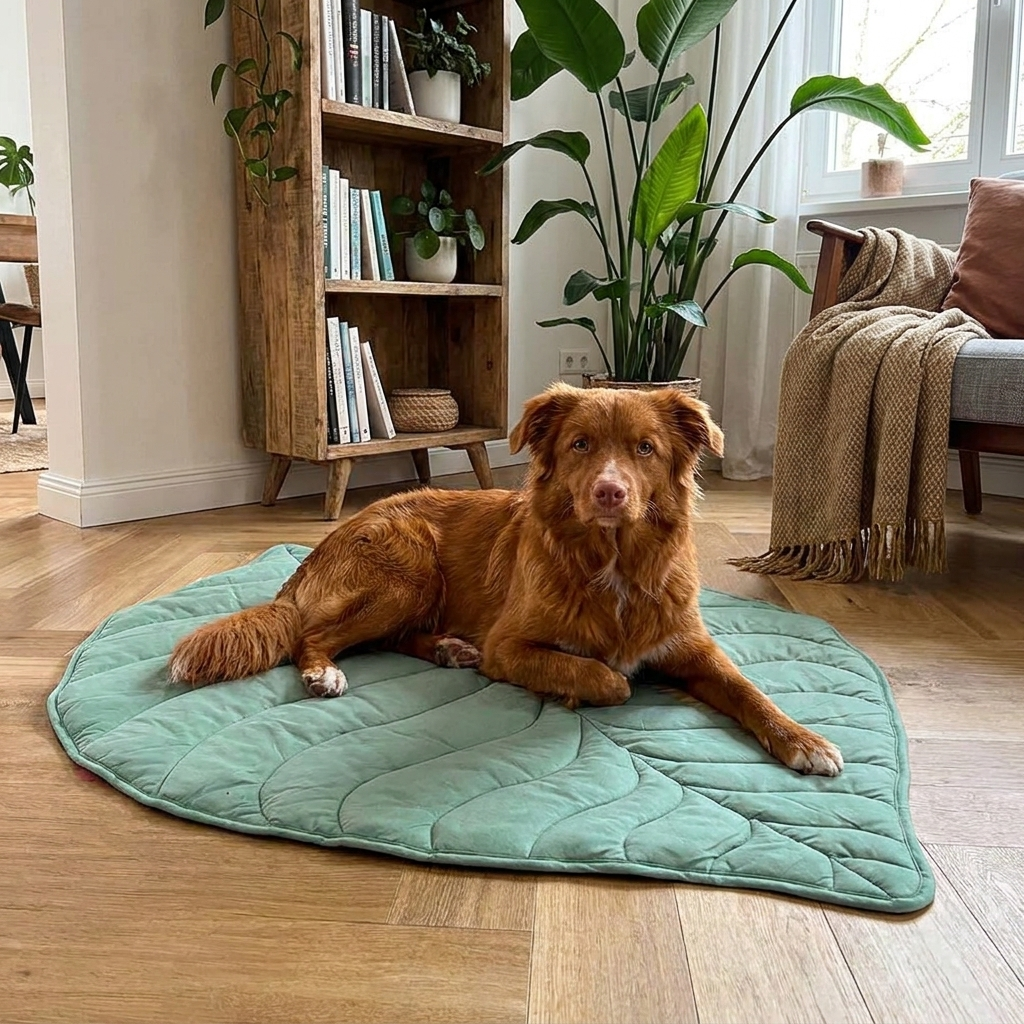 ScritchPets Leaf Shape Dog Blanket Mat