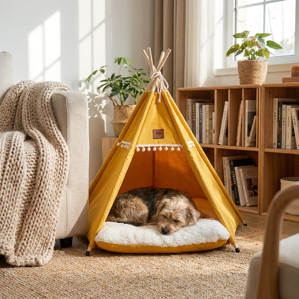 ScritchPets Canvas Pet Teepee Tent