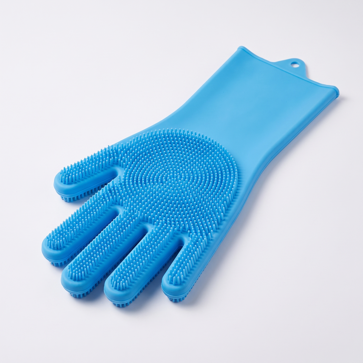 ScritchPets Pet Bathing Scrubber Glove shown flat on a white background