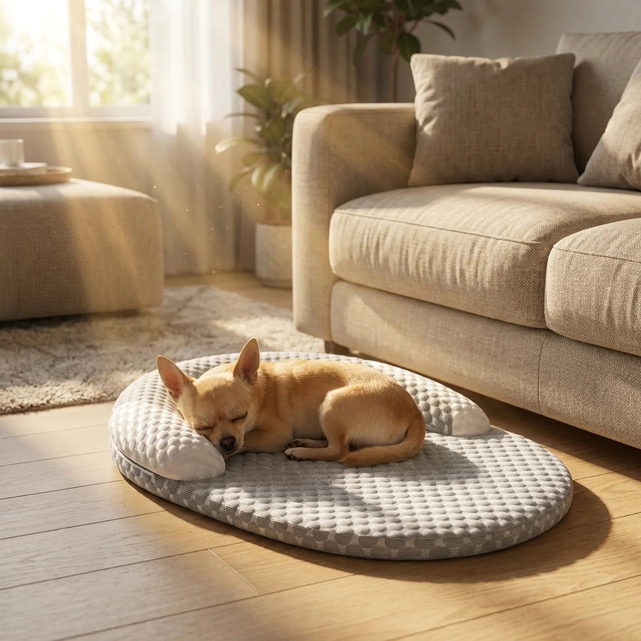 ScritchPets Cooling Dog Bed with Neck Pillow