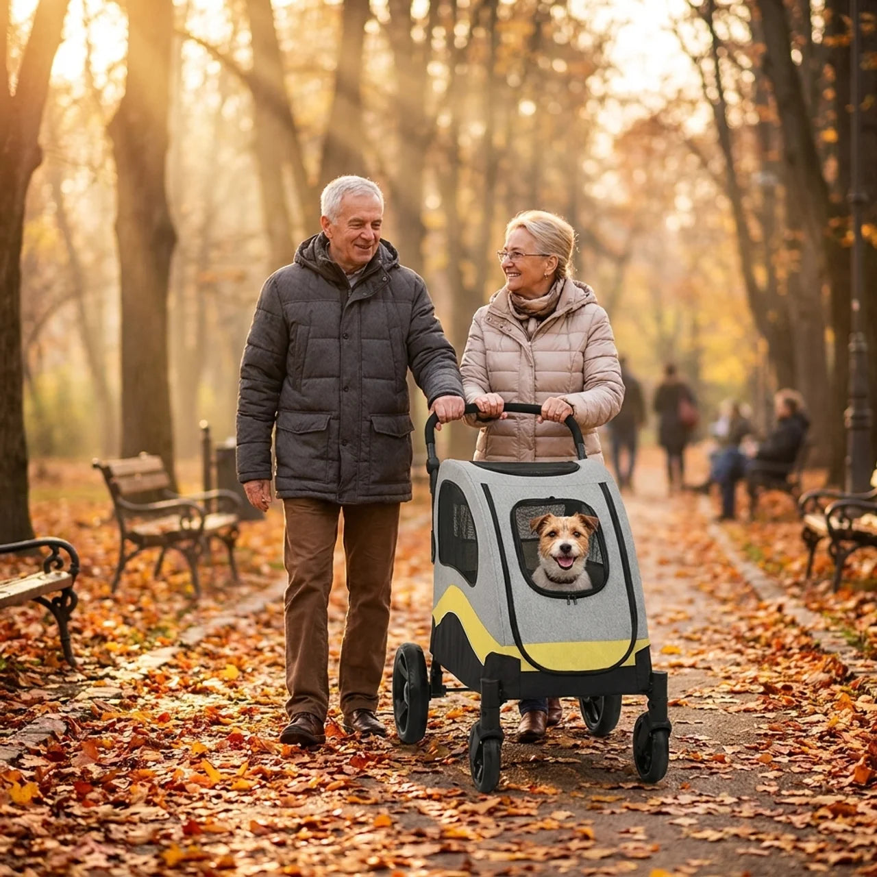 ScritchPets 2 in 1 Convertible Pet Stroller and Car Seat