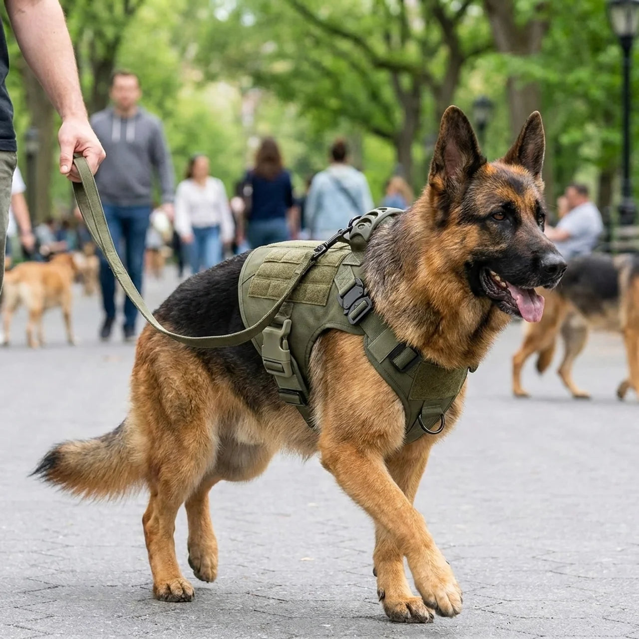 ScritchPets Heavy Duty Tactical Dog Harness with Handle