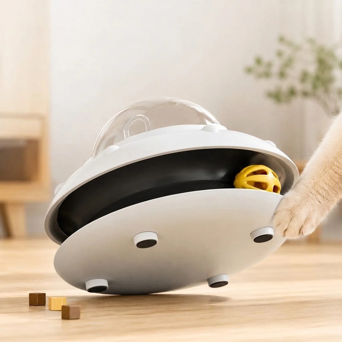 ScritchPets PawOrbit UFO Cat Treat Dispenser